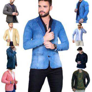 Imagem de Blazer Masculino Slim Fit Esporte Fino Elastano  - Dragonfly Debatt, J