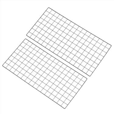 Imagem de PATIKIL Painel de grade de arame de 80 cm x 40,64 cm, 2 pacotes de quadros fotográficos, painéis de grade de exibição de memorando, organizador de pendurar painel decorativo de parede para casamento