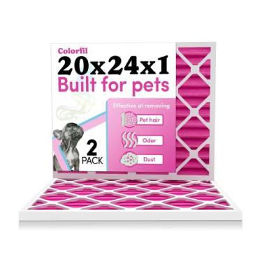 Imagem de Filtro de ar Colorfil 20x24x1 MERV 8 para forno AC, pacote com 2