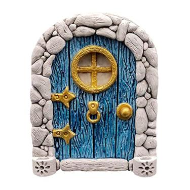 Imagem de TOPINCN Porta de Fada Em Miniatura Porta de Fada de Madeira para árvores Decoração Ao Ar Livre Mini Acessórios de Jardim Com Design de Janela Oca para Decoração de Parede da Sala de (#10)