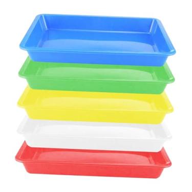 Imagem de ＫＬＫＣＭＳ Bandejas de servir com 5 peças, bandejas de armazenamento para festas, organizador de mesa, travessas domésticas multiuso, pratos para casamento, 24.5 Cm X 18.5 Cm X