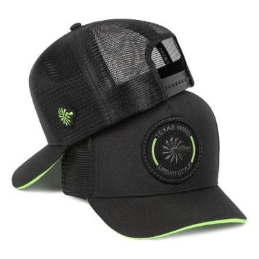 Imagem de Boné Trucker Aba Curva Telinha Snapback Unissex Texas Wind Original, V