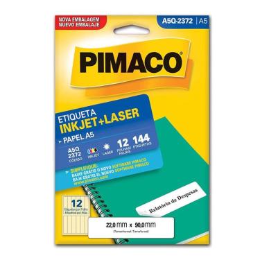 Imagem de Etiqueta inkjet/laser A5Q2372 c/ 12 fls Pimaco