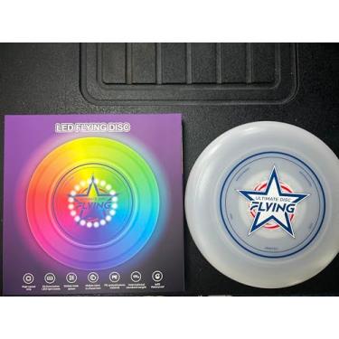 Imagem de Disco voador LED - 7 modos dinâmicos, 7 cores, IP65 à prova d'água, presente perfeito de aniversário e acampamento para homens/meninos/adolescentes/crianças - jogos ao ar livre e brinquedos legais