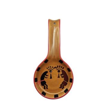 Imagem de Coleção de cerâmica pintada à mão Western Kokopeli (descanso de colher de chá)