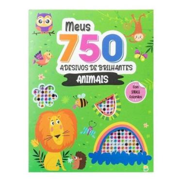 Imagem de Meus 750 Adesivos De Brilhantes - Livro De Colorir: Animais