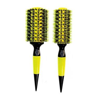 Imagem de Kit Com 2 Escovas Evas Cms 3004 E 3006 Ceramic Profissional, Verde