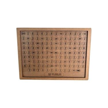 Imagem de Caixa Cofre Desafio 10 Mil/5 Mil/1 Mil - Cofrinho MáGico Para PoupançA Em Com Caneta, MéTodo De Economia(10 MIL LISO)