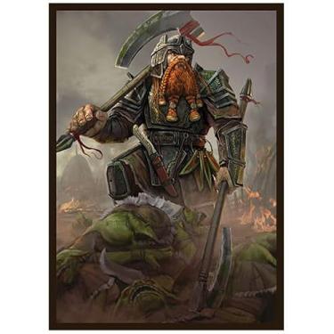 Imagem de Fantasy North - Dhurigan - The Goblin Foe - 100 capas de cartas TCG foscas texturizadas - serve para Pokémon Magic MTG Commander e outros jogos de cartas - Mangas de baralho