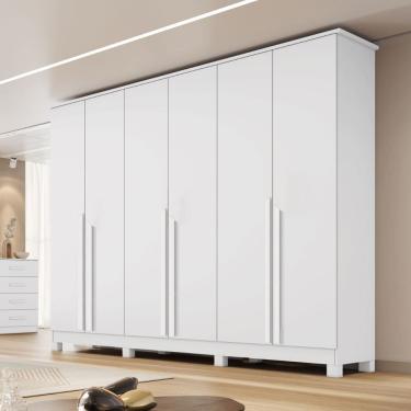 Imagem de Guarda Roupa Casal 6 Portas com Pés em MDF Bianca Bianchi