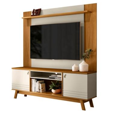 Imagem de Rack Para Sala Com Painel Para TV 55 Pol Eller L05 Nature Off White - Lyam Decor