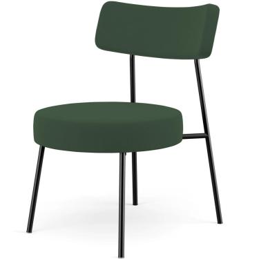 Imagem de Poltrona Decorativa Para Sala De Estar Base Fixa Londres L02 Suede Verde Musgo - Lyam