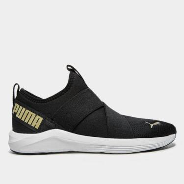 Imagem de Tênis Slip On Puma Prowl BDP Feminino, Preto, Branco, 38