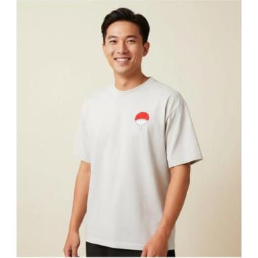 Imagem de Camiseta Oversized Naruto Ninja Simbolo Uchiha Anime - TechMalhas, Bra