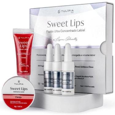 Imagem de Kit Sweet Lips Cereja - Gloss, Esfoliante E Fluido