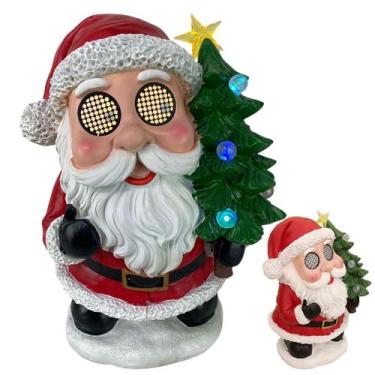 Imagem de Papai Noel Arvore Natal Mexe Olhos Led Som Musica Natalino Mesa Estant