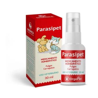 Imagem de Orgapet Parasipet 30ml Homeopático para Controle de Pulgas Carrapatos 