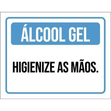Imagem de Placa Sinalização - Álcool Gel Higienize As Mãos 36X46