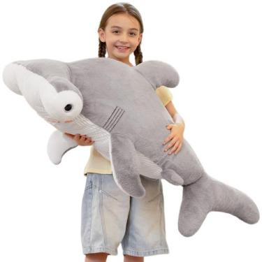 Imagem de Bicho de pelúcia Tezituor Giant Hammerhead Shark 110cm