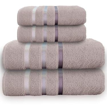 Imagem de Jogo De Toalhas 4 Peças Teka Dry 100% Algodão, Cinza