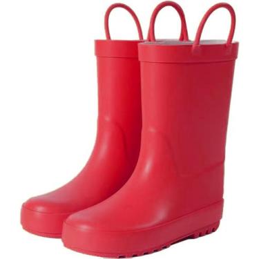Imagem de Botas de chuva Hbxooxts Kids de borracha impermeável para meninas/meni
