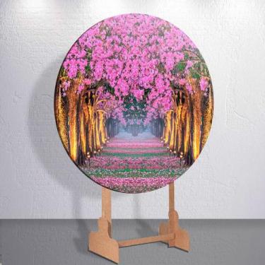 Imagem de Painel Redondo Jardim Encantado Capa Sublimada de Festa Tamanho Grande