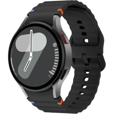 Imagem de Pulseira esportiva para Samsung Galaxy Watch 7 de 40 mm e 44 mm, macia, de silicone, para Galaxy Watch FE de 40 mm/6, 5 e 4 de 40 mm e 44 mm/6 Classic de 43 mm e 47 mm, feminina e masculina