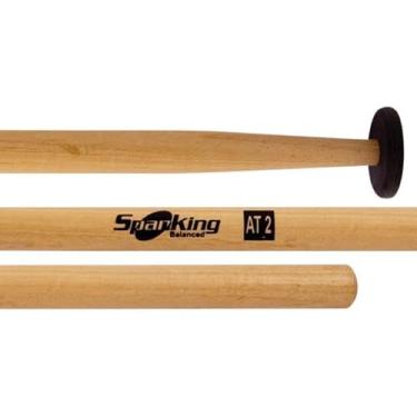 Imagem de Baqueta Spanking Linha Drums Corp AT2 com Ponta de Nylon para Quadriton 111778 Marching Band