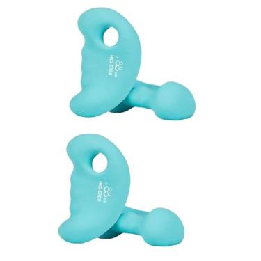 Imagem de harayaa Halteres de 2 peças com de peso de mão, exercícios de fitness, exercícios de treino, halteres, design ergonômico, fosco para ginástica de, Azul