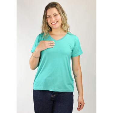 Imagem de Blusa Básica Pau a Pique Azul Turquesa