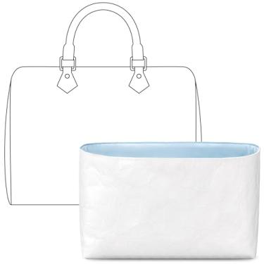 Imagem de FANJI Project Bolsa organizadora para bolsa LV Speedy 30, ajuste personalizado dentro de Celeste leve resistente à água com acessórios para porta-copos
