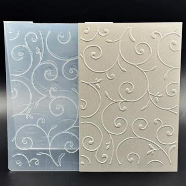 Imagem de Modelo de pasta de relevo de plástico 3D textura de linhas de padrão simples tamanho A6 para fazer cartões, faça você mesmo, scrapbook, papel, artesanato, artesanato, scrapbook, artes, suprimentos