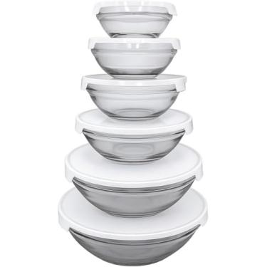 Imagem de Conjunto de Potes Herméticos de Vidro 5 Peças Resistente ao Freezerde Alimentos Vidro Temperado, Transparente, Tamanhos Variados, para Marmitas e Organização