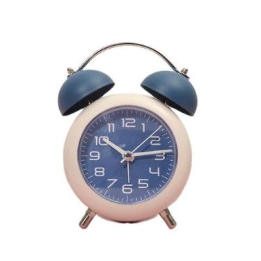 Imagem de Despertador vintage Twin Bell Blue Dial Metal 11x5x16cm - yiweisai