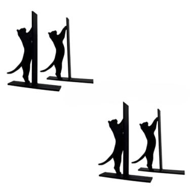 Imagem de Aparador de Livros Gato de Estante(04,Preto)