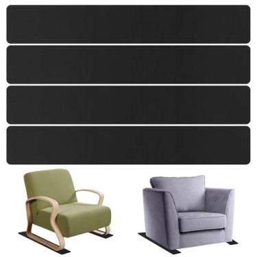 Imagem de Pacote com 4 almofadas antiderrapantes para móveis, protetores antiderrapantes para sofás, poltronas, poltronas, sofás e muito mais, protetores de piso de borracha para superfícies de madeira e