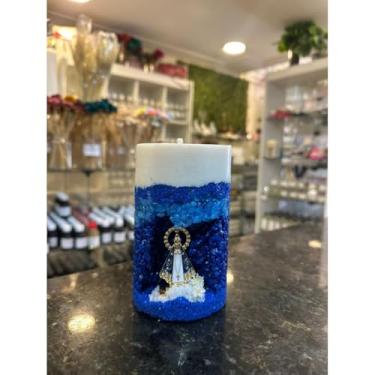 Imagem de Velas Perfumadas Com Aroma de Lavanda, Essenciais Para Criar Um Ambiente Refinado em Sua Casa, Enchendo Seu EspaçO Com Uma FragrâNcia Delicada.(Vela Santuário Azul Claro)