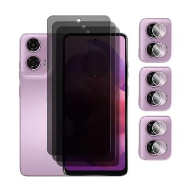 Imagem de Para Motorola G24, vidro temperado de 6,56 polegadas com filme protetor de tela anti-espião Privacy 9H