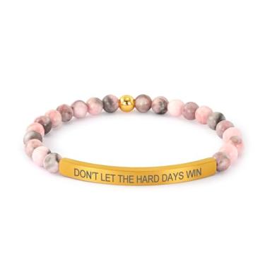 Imagem de cusurlove Pulseiras inspiradoras para mulheres, banhado a ouro 18 K, versículo bíblico cristão, joia de fé, presente religioso de oração de Jesus para mãe, irmã, amiga, Large, Aço inoxidável, Jaspe