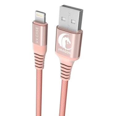 Imagem de Cabo para Iphone/ipad Usb Lightning Mfi Dragon 1,20m Vx Case Rosê