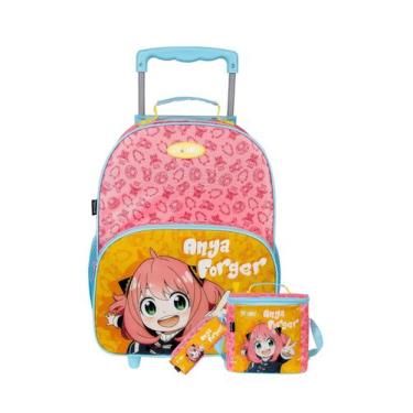 Imagem de Kit Escolar Spy Family Mochila Rodas + Lancheira + Estojo - Dermiwil