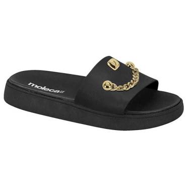 Imagem de Tamanco Feminino Moleca Papete Com Detalhe Corrente