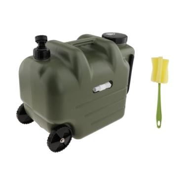 Imagem de menolana Camping Water Storage Jug Dispenser Dispenser Travel Kettle com Spigot MultiPurpose Storage Bucket para carro de carro, Verde