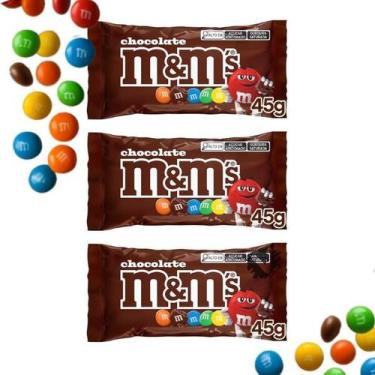 Imagem de Kit 3 Confeito M&M's Mars Combo MM Sabores Chocolate ao Leite 45g