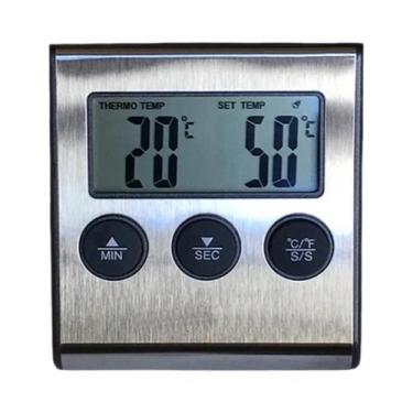 Imagem de Termômetro Digital De Carne De 22cm Para Churrasco, Assados, Cozinha, 