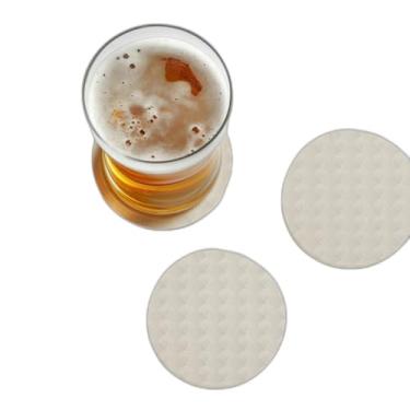 Imagem de Porta Copos Com Ilustração Personalizada Textura Decorativa Branca Padrão - Tamanho 10x10 cm