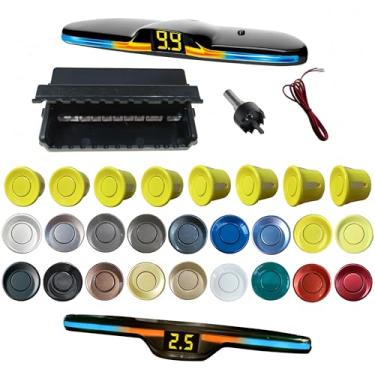 Imagem de SANDETOUN Kit de sensor de estacionamento kit de sensor de reserva sensor reverso para carro 18 opções de cores para sondas ajustável alarme volume profissional sensor de reversa para carro assistente