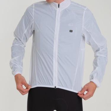 Imagem de Jaqueta Corta Vento de Ciclismo Masculina Márcio May Pro II Branca, GG