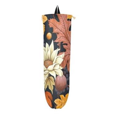 Imagem de Pacote com 2 suportes para sacolas plásticas, dispensador de sacolas plásticas, suporte de parede para sacolas plásticas, suporte de parede para sacolas de supermercado