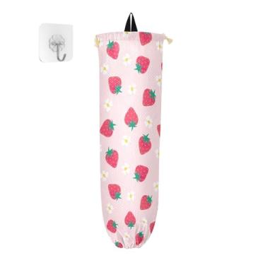 Imagem de Flores de morango armazenamento de recipiente de saco plástico, suporte de saco de plástico para armário